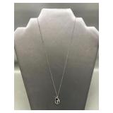 Sterling Silver Baseball Mitt Necklace