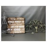 Metal Display Easel & Home Decor Items
