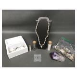 Seashell Jewelry Box, Amethyst & Gemstones