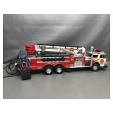 Vtg New Bright Rescue Boom Fire Truck