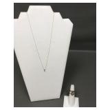 Tested 14k Gold Delicate Necklace & Rings