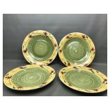 Pier 1 Elizabeth Stoneware Dinner Plates Set Of 4