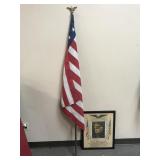 Framed Print Of General John Ww1 & American Flag!