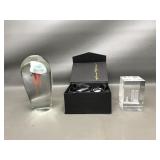 Glass Jellyfish Paperweight, Crystal Perfume