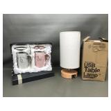 His And Hers Matching Mugs + Usb Table Lamp!