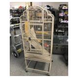 Flight Bird Cage, Metal With Decorative Top