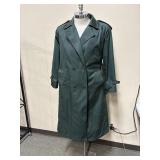 Women's Dark Green Worthington Trench Coat Sz 14