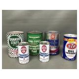Assortment Of Vtg Oil Cans