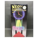 Neon Pendulum Post Modern Electric Table Clock
