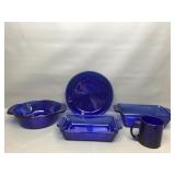 Anchor Hocking Blue Glass Baking Dishware Set