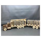 Handcrafted Wooden Model Logging Truck