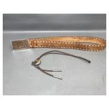 Vintage Style Western Belt & Bolo Tie