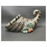 Lusterware Hand Painted Cornucopia Centerpiece
