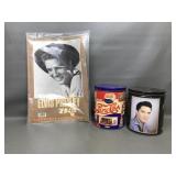 Vintage Tin Portrait Of Elvis & More!
