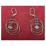 Sterling Silver Harley Davidson Earrings
