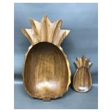 Wooden Pineapple Decor Bowls