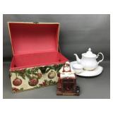 Norman Rockwell Santa Statue, Vtg Ceramic Teapot