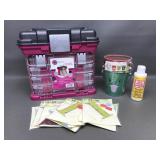 Craft Tackle Box, With Diamond Painting Supplies..
