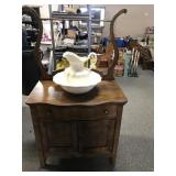 Antique Wash Stand & Washbowl Set