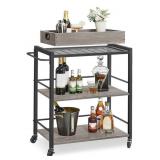 Vasagle Kitchen Serving Cart With Removable Tray