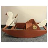 Vintage Folk Art Wooden Child's Rocker