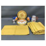 Antique  Japan Moriyama Mori Machi Divided Plate