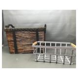 Dark Brown Rectangle Wicker/rattan Basket & More!
