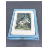 Antique Victorian Style Glass Covered Jewelry Box