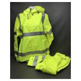 Flourescent Yellow His-vis Safety Pants & Jacket