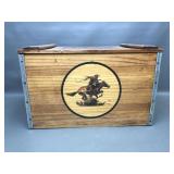 Wooden Winchester Hinged Top Ammo Box