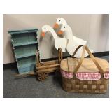 Wooden Woven Picnic Basket, Wood Decor & More!