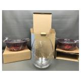 Partylite Ruby Red 3 Wick Candle Holder & More!