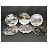 Christmas Plates David Coolidge Set Of 6