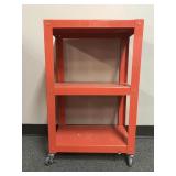 Orange Rolling Utility Cart