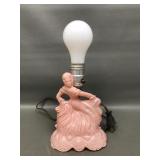 Antique Art Deco Glass Boudoir Lady Lamp