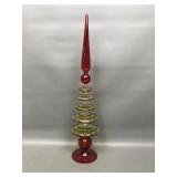 Vtg-style Glass Finial Christmas Tree Topper