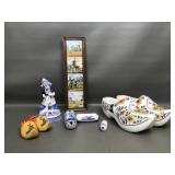 Dutch Wooden Shoes, Delft Figurine & More Holland
