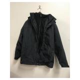 Black Hooded Winter Parka