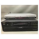 Onkyo 6 Disc Cd Changer & Koss Dvd Player