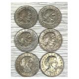(6) Susan B. Anthony $1 Coins
