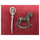 Sterling Silver Lapel Pins