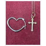 14k Gold Necklace And Earring