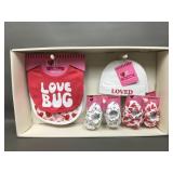 Baby Beanie Bibs&booties Clothing Set