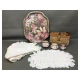 Vtg Box Purse W/ Marbleized Lucite Panels & More!