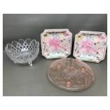 Vintage Chinese Macau Porcelain, Depression Glass