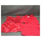 Vtg Caldonia Chevron Sweater Set & Matching Slip