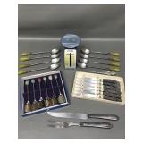 Vtg Scale Boxed Set Silver-plated Spoons &