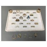 Vintage To Modern Gold Tone Costume Rings