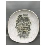 Signed Joseph Broudo Ceramic Artisan Owl Bowl