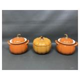 2 Piece Pumpkin-shaped Stoneware Bowl & More!